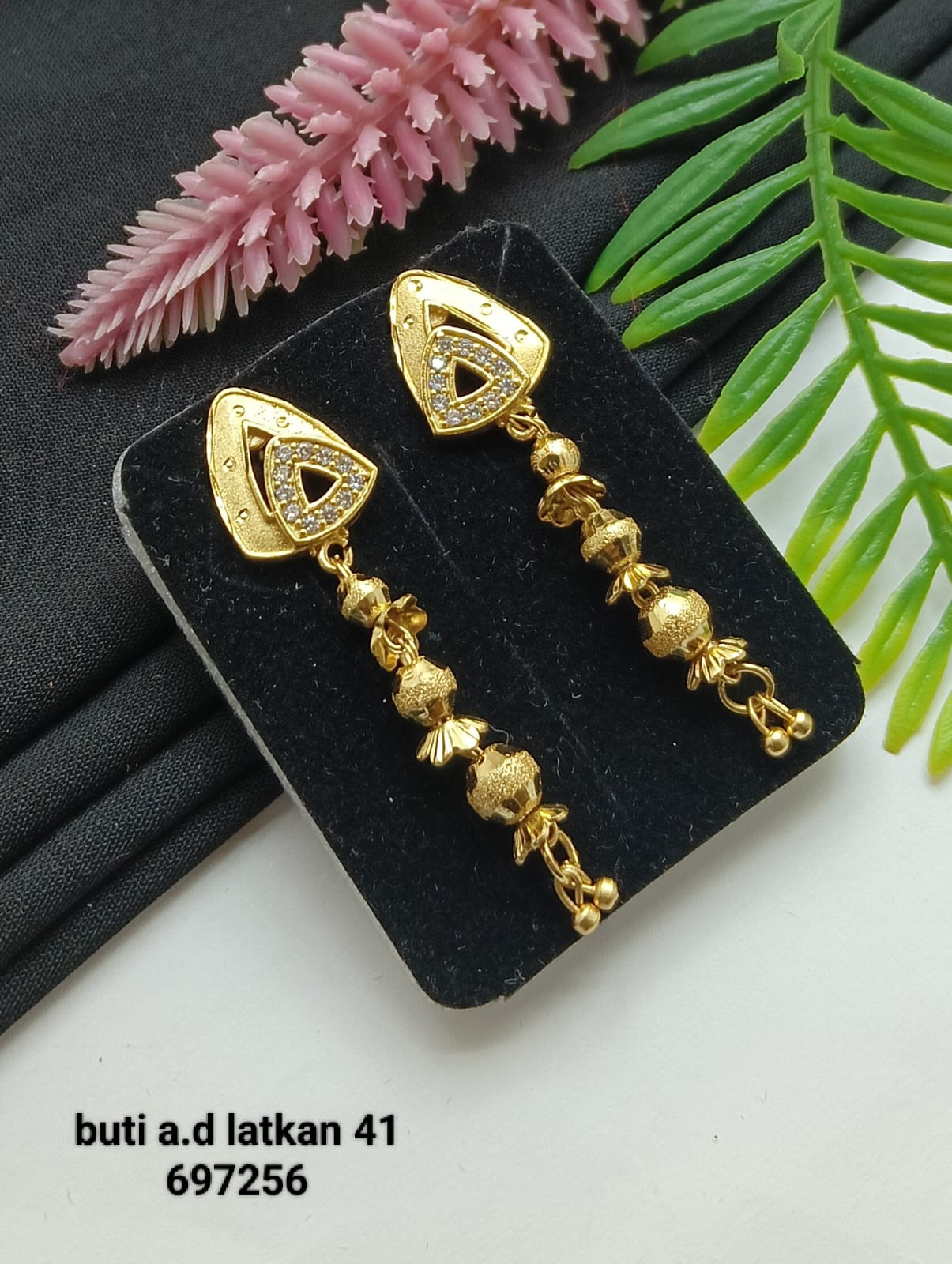 Avni Long Latkan Drop Earrings