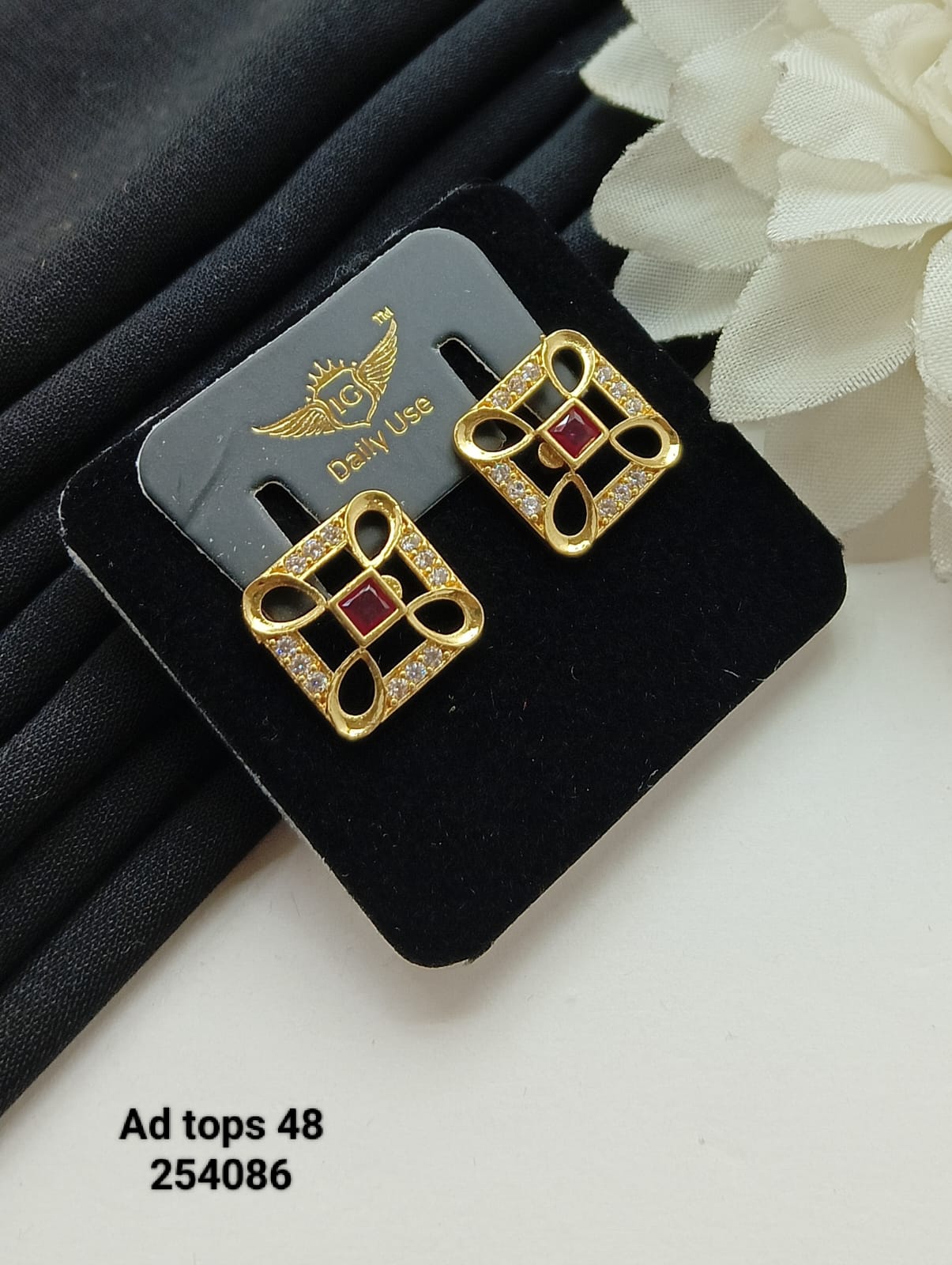 Rea Long Latkan Drop Earrings
