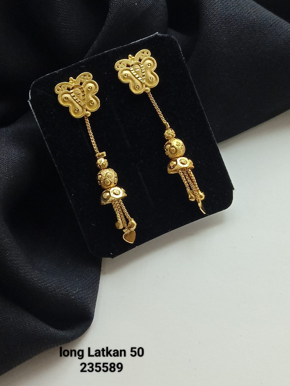 Tia Long Latkan Drop Earrings