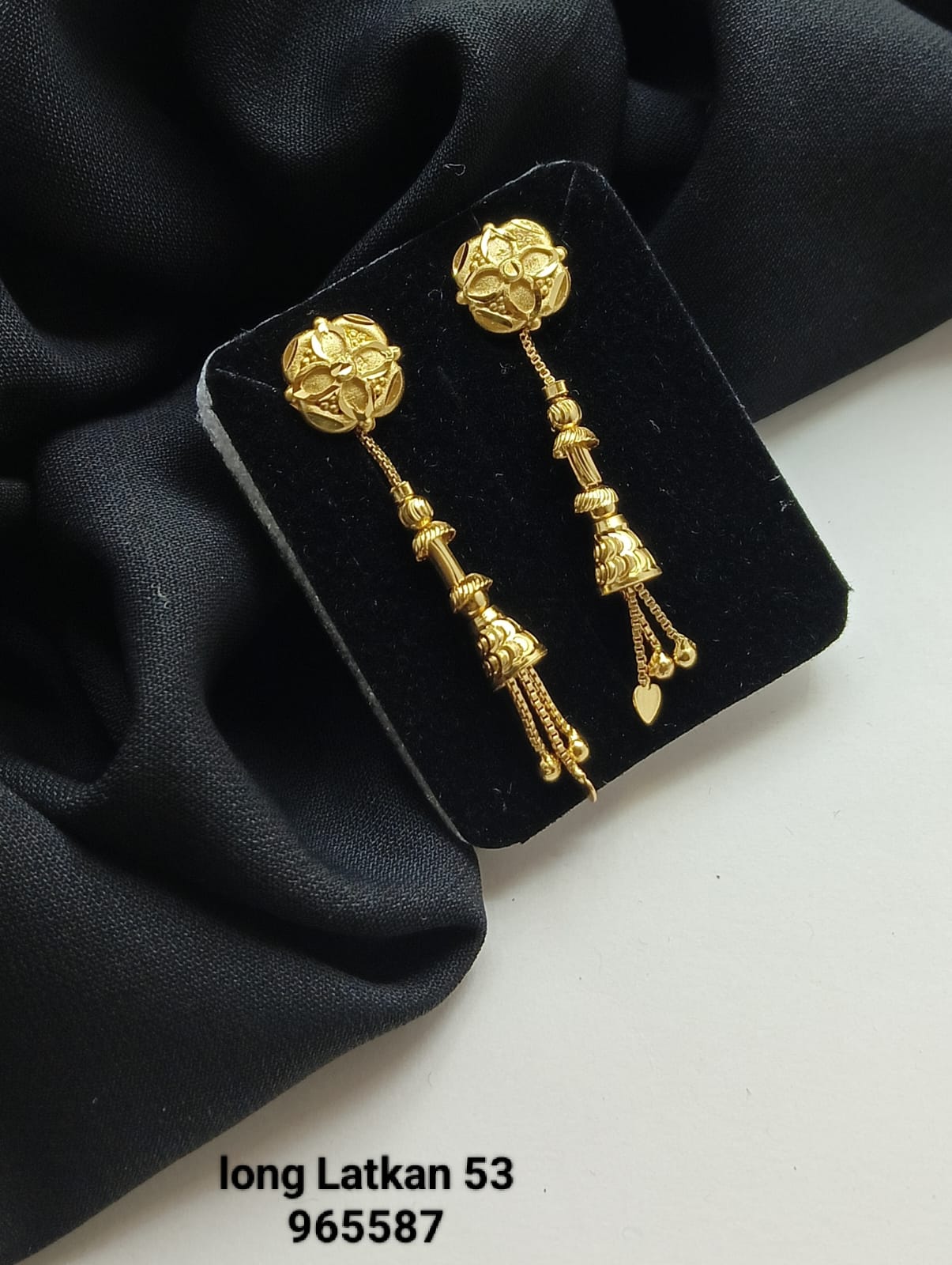 Mia Long Latkan Drop Earrings